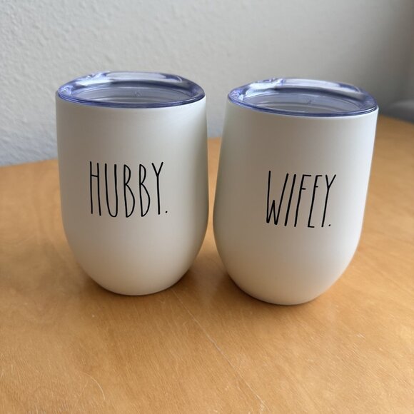 Rae Dunn Other - Rae Dunn Wifey Hubby Stainless Steel Tumblers Set NWOT